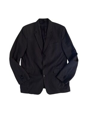 Club Monaco Classic Men's Navy Seersucler Blazer - Modern Tailored Jacket